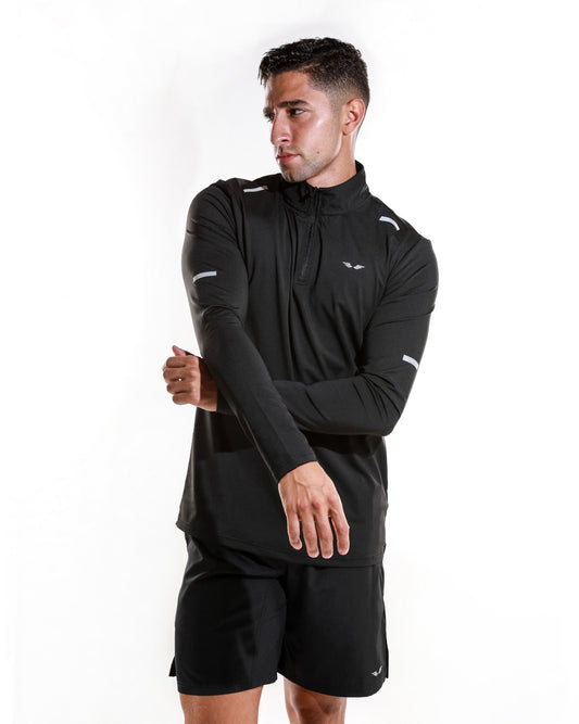 Half-Zip Long-Sleeve Top